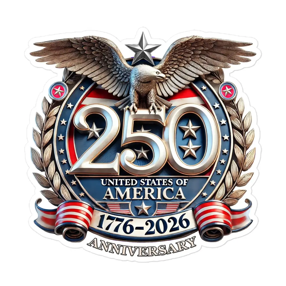 USA 250 Bubble-Free Stickers