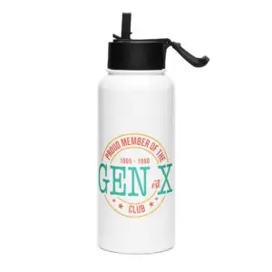 Generation X Club Stainless Steel Water Bottle w/Straw