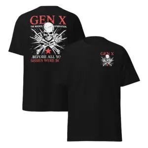 Gen X Skeleton Unisex T-Shirt (Double-Sided)