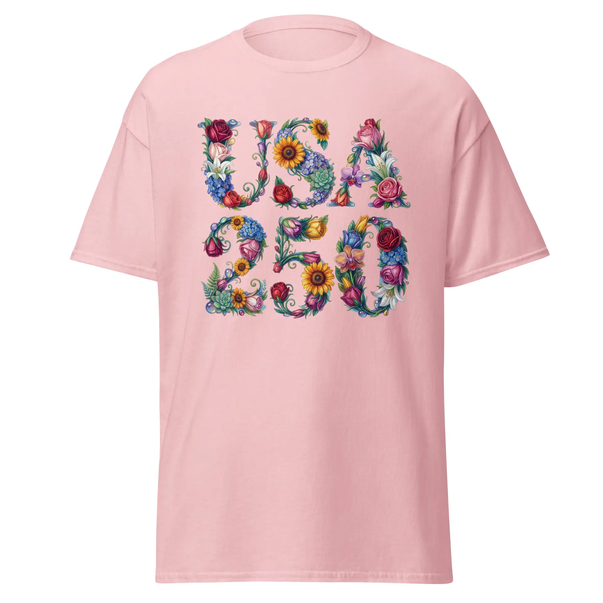 USA 250 Flowers T-Shirt - Image 8