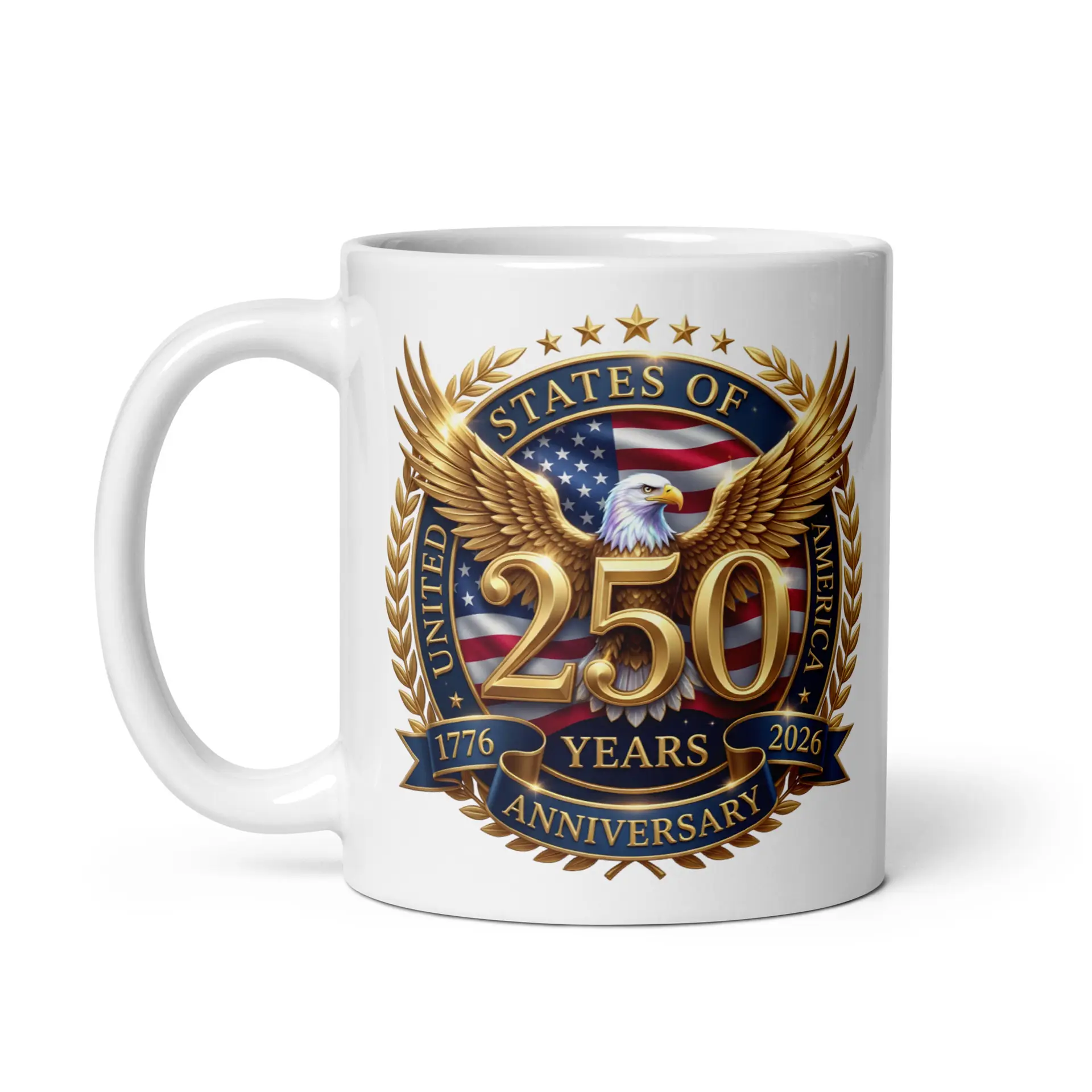 USA Seal 250 White Glossy Mug - Image 5