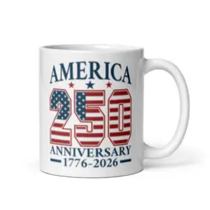 America 250 White Glossy Mug