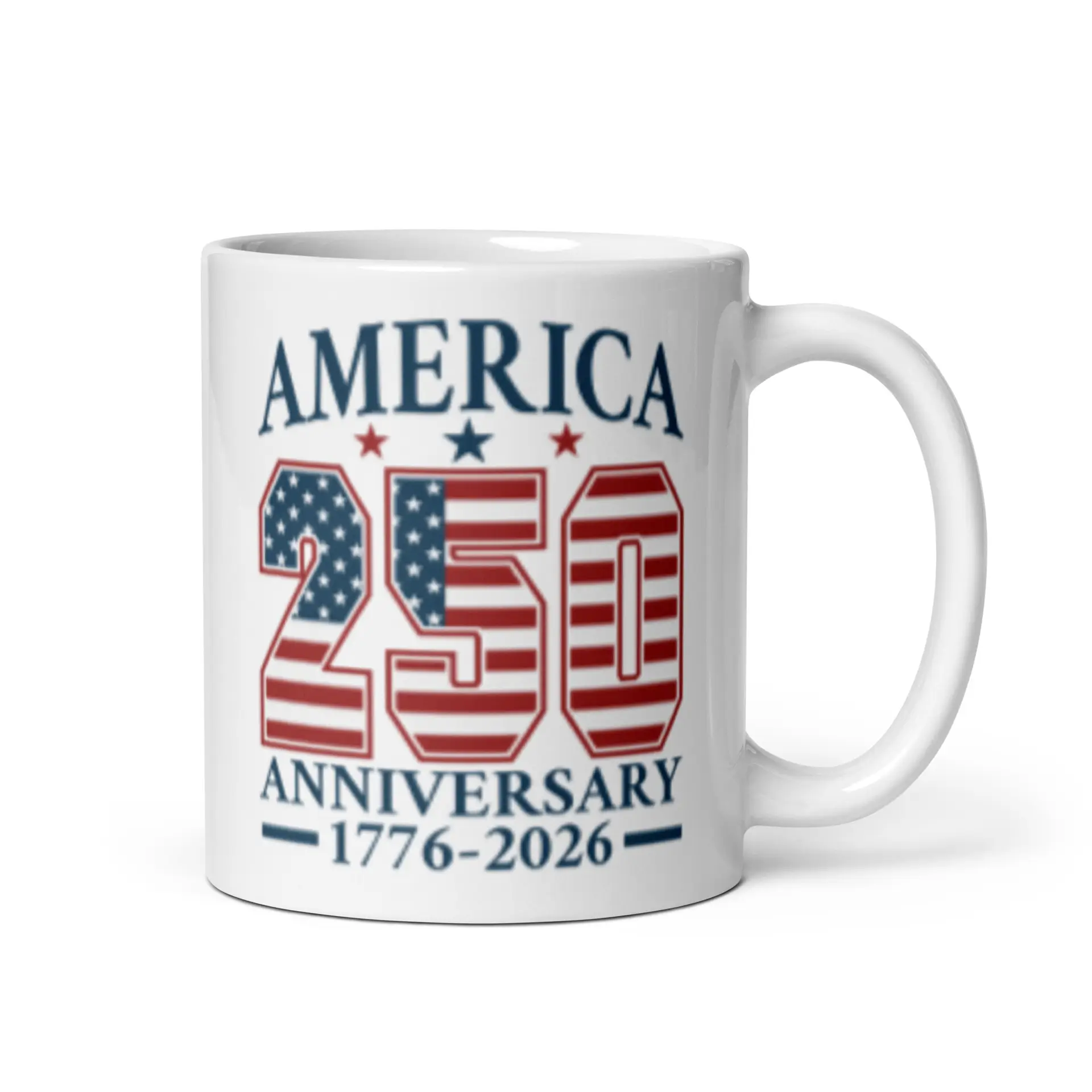 America 250 White Glossy Mug