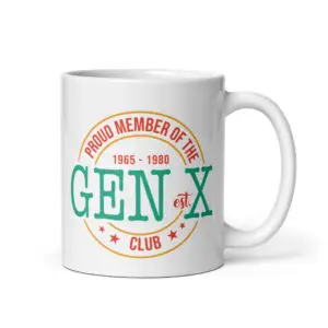 Gen X Club White Glossy Mug
