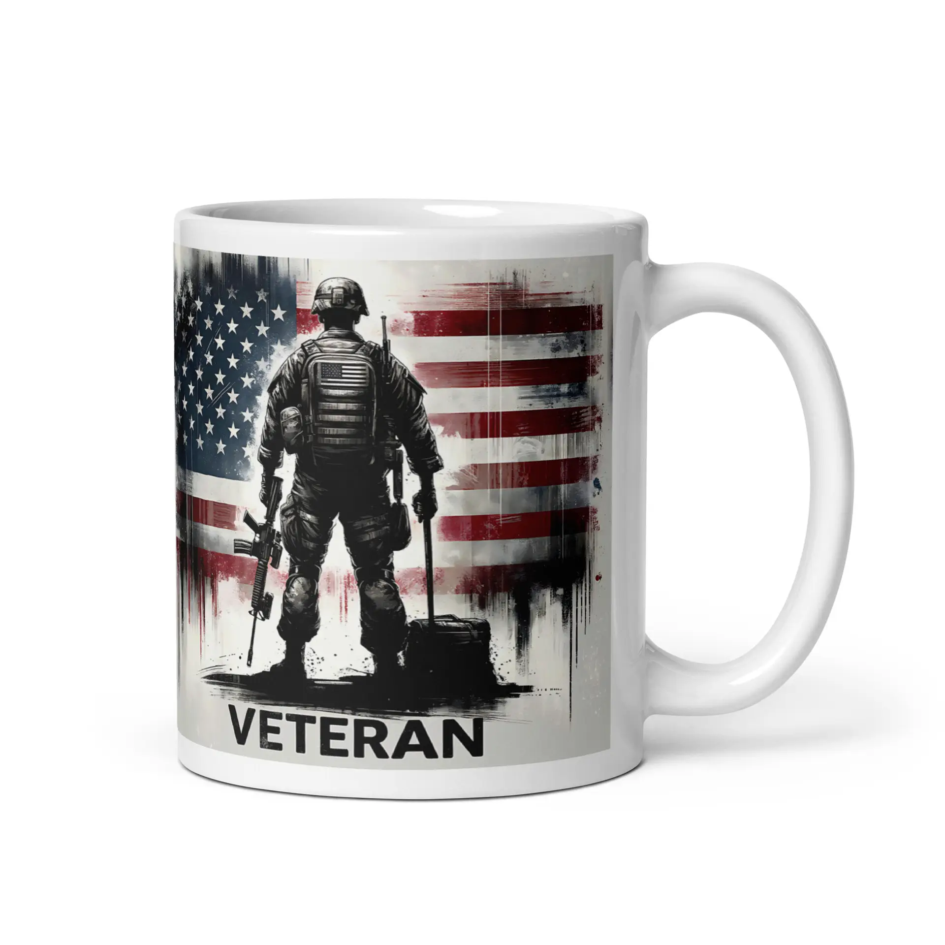 Veteran White Glossy Mug
