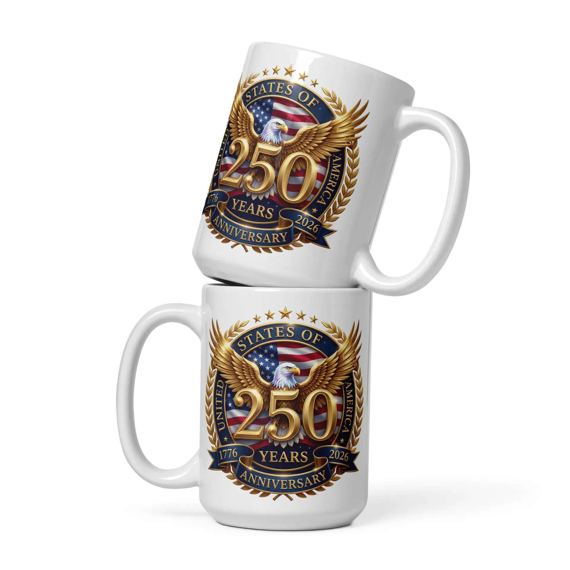 USA Seal 250 White Glossy Mug - Image 3