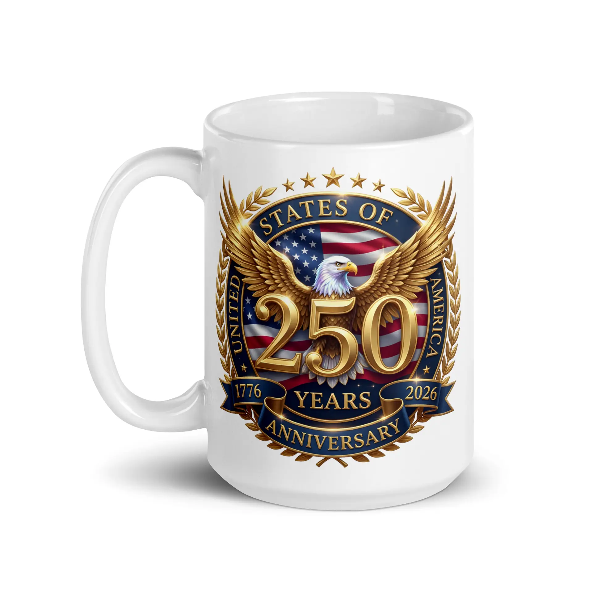 USA Seal 250 White Glossy Mug - Image 7