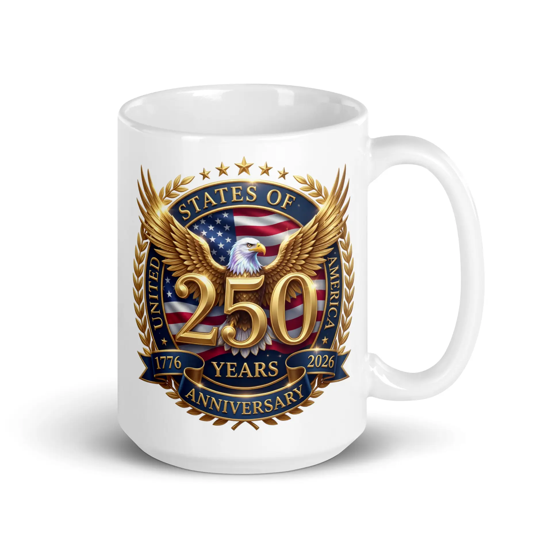 USA Seal 250 White Glossy Mug - Image 6