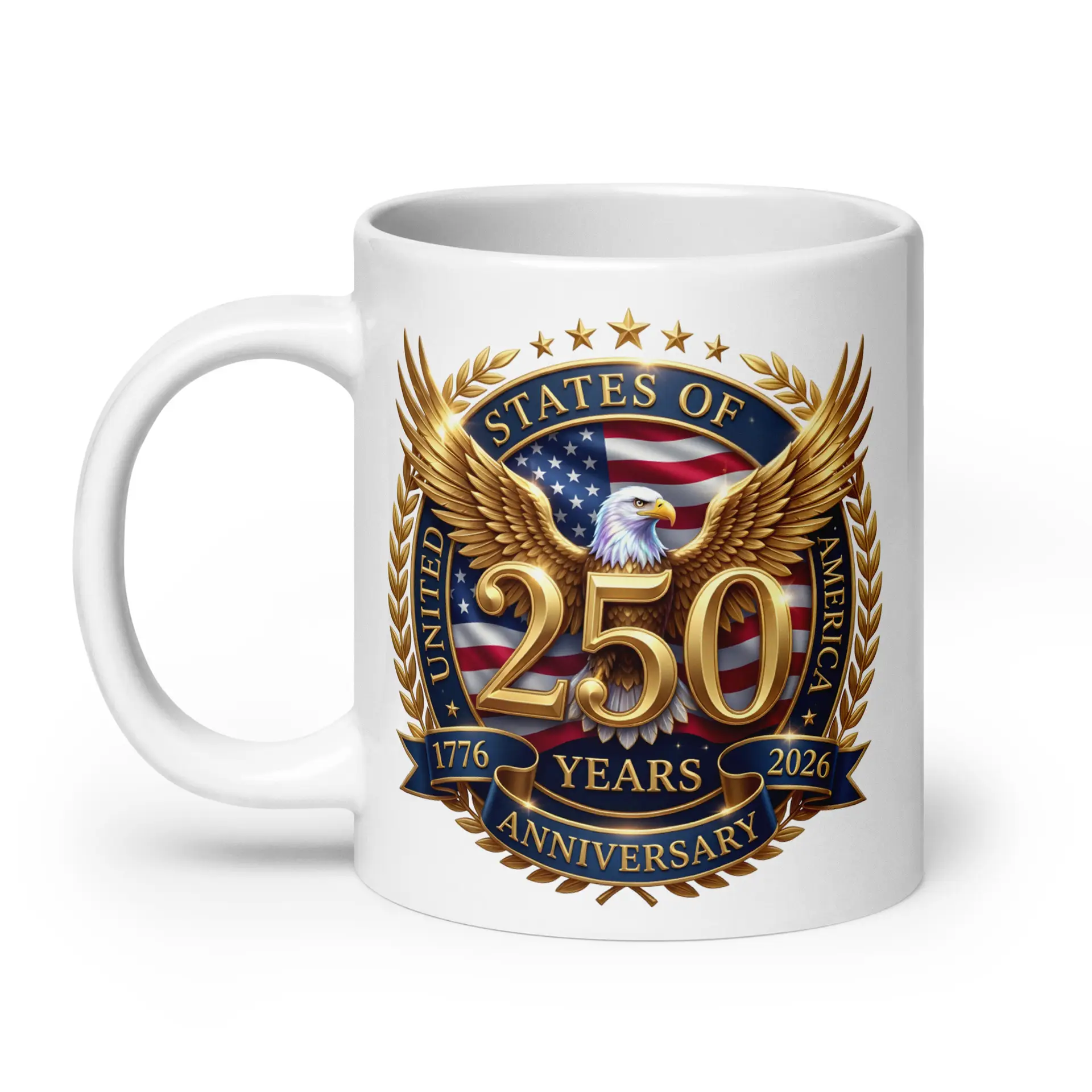 USA Seal 250 White Glossy Mug - Image 9