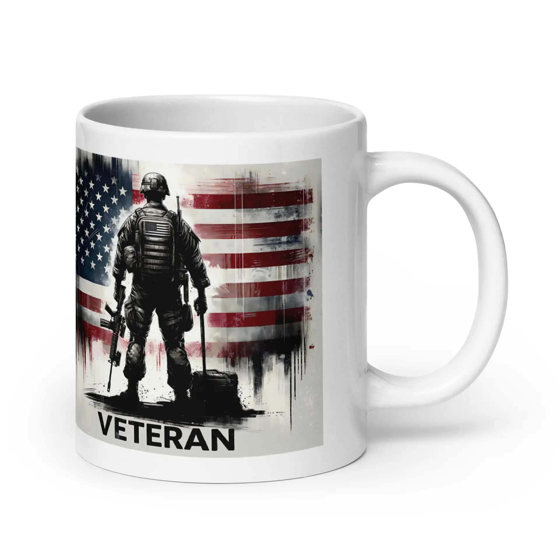 Veteran White Glossy Mug - Image 9