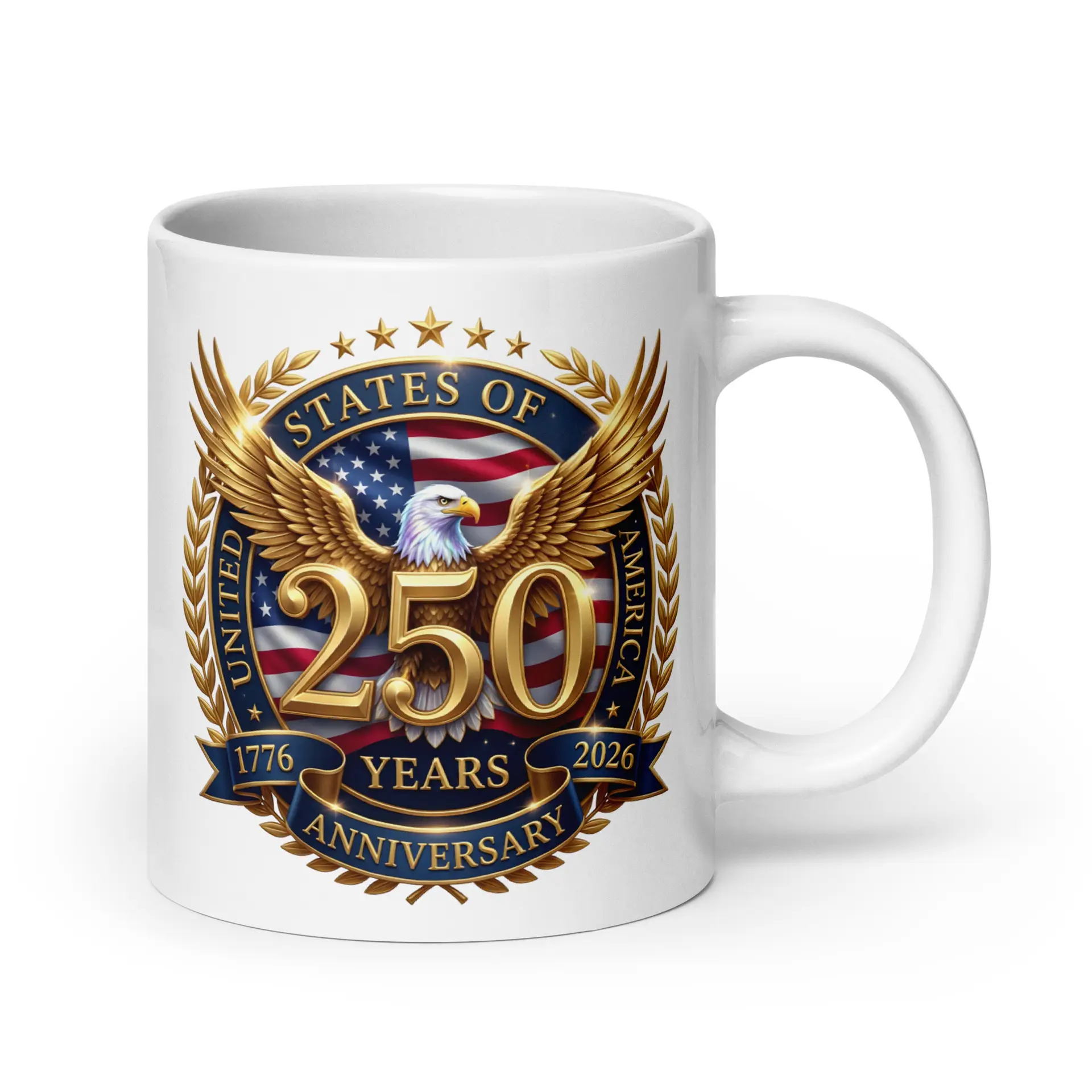 USA Seal 250 White Glossy Mug - Image 8