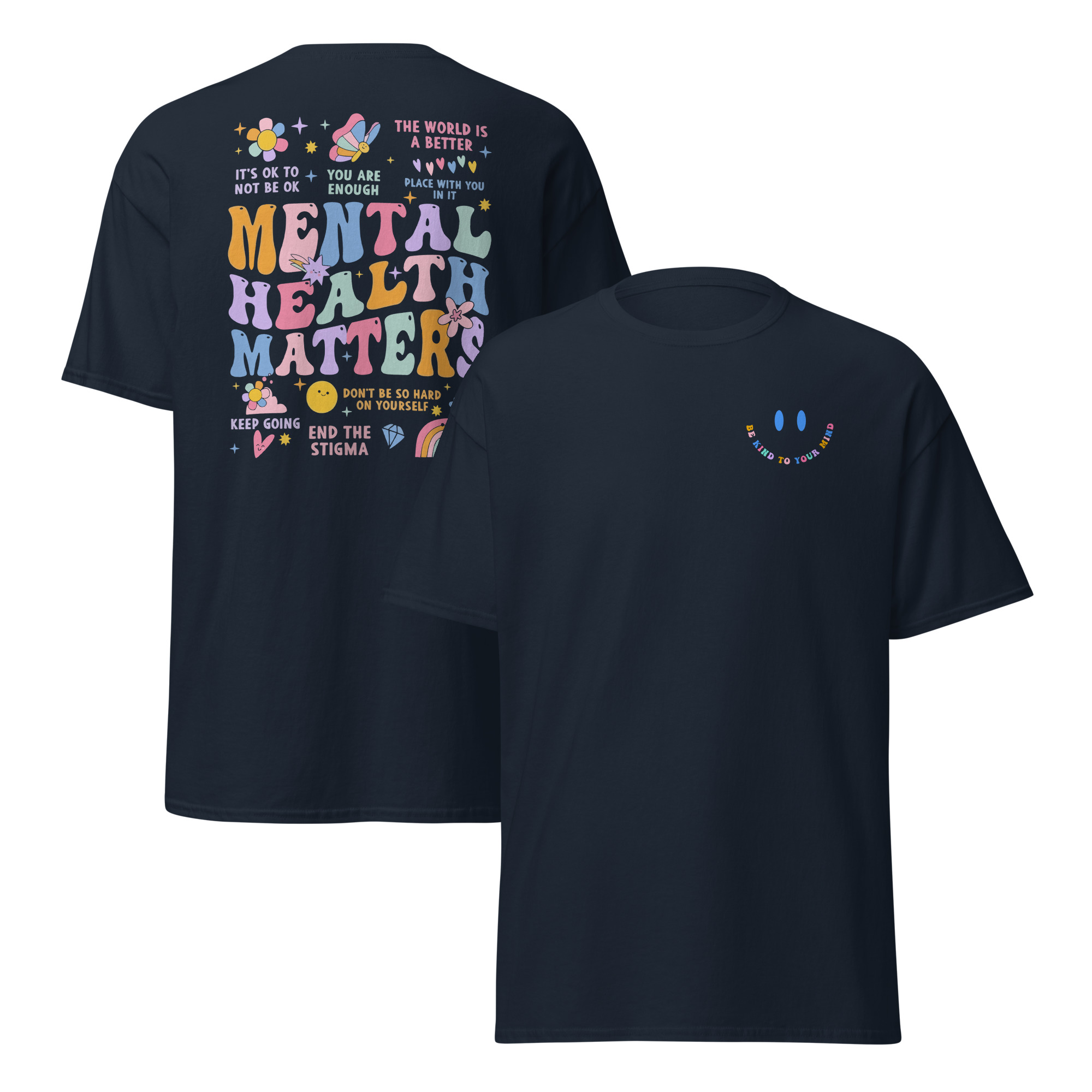 Mental Health Matters Unisex T-Shirt (Double-Sided) - Image 8
